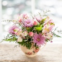 Decorative composition of cut flowers subscription