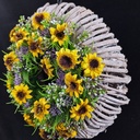 Türkranz aus Rattan mit Kunst-Sonnenblumen3