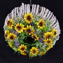 Türkranz aus Rattan mit Kunst-Sonnenblumen5