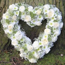 Funeral wreath of cut flowers