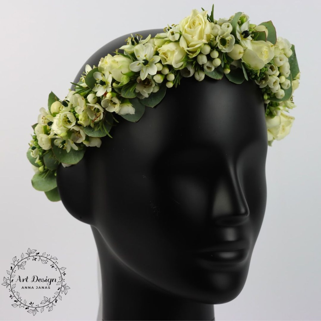 Cut flower head wreath