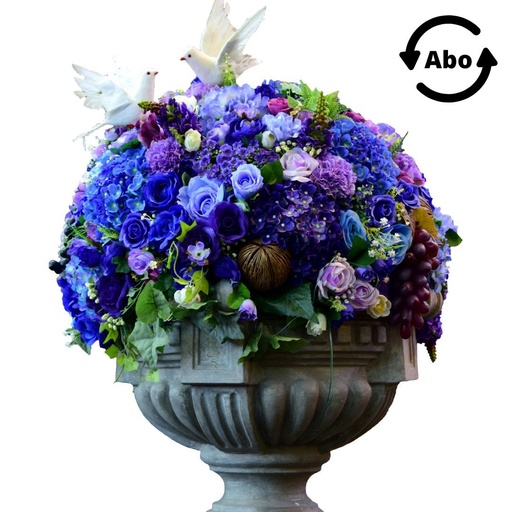 Decorative composition made from artificial flowers subscription